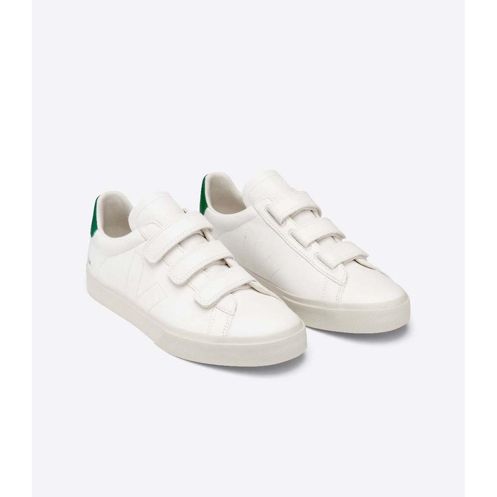 White/Green Men's Veja RECIFE CHROMEFREE Shoes | AU 199CTV